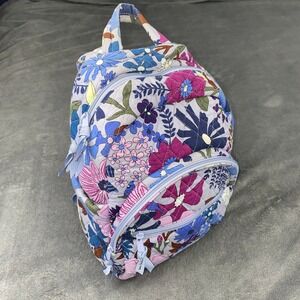 SOLD-Vera Bradley Essential‎ Compact Backpack Bengal Lily Purple Pink Blue 12in